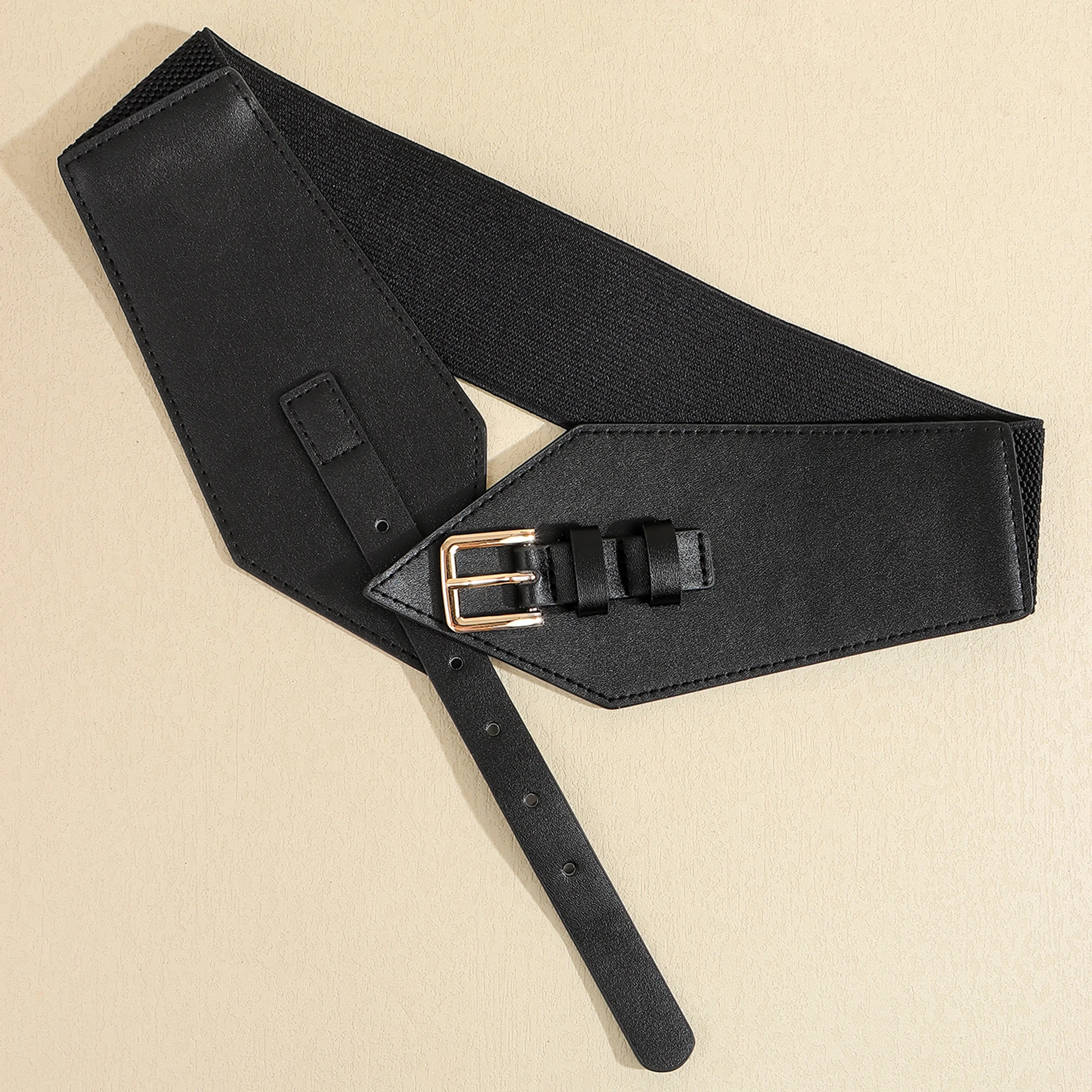 Der neue Stil der unregelmäßigen Taille Wrap Frauen Mode alle dekorativen Kleid Taille mit Anzug Mantel engen breiten Gürtel – Detail 6