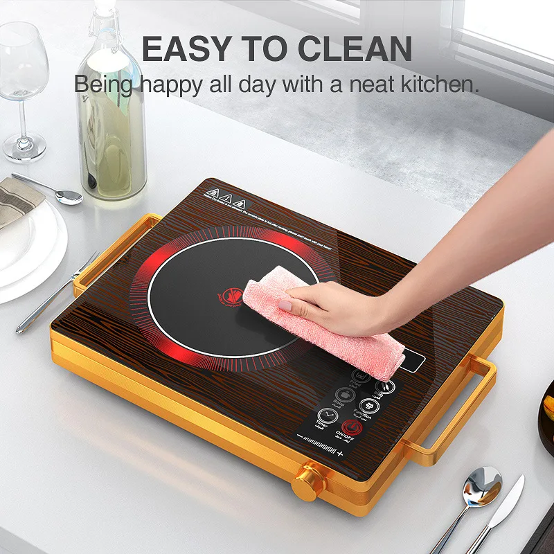 Description Picture 5 of itemHousehold Electric Ceramic Stove Light Wave Stove Electric Manufacturer Direct Sales High-Power 2200W Non Picking Hot pot