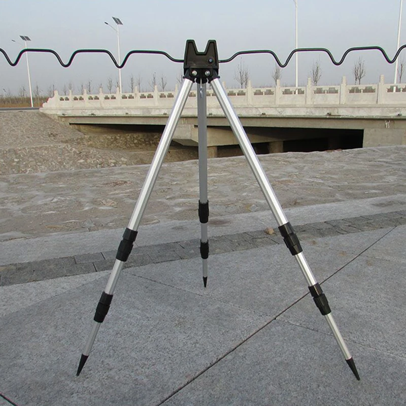 Fishing Rod Rest Base Sideny-Telescopic Bracket Holder Sea Pole Support Frame 3-Fold Fishing Rod Load-Bearing Tripod Stand