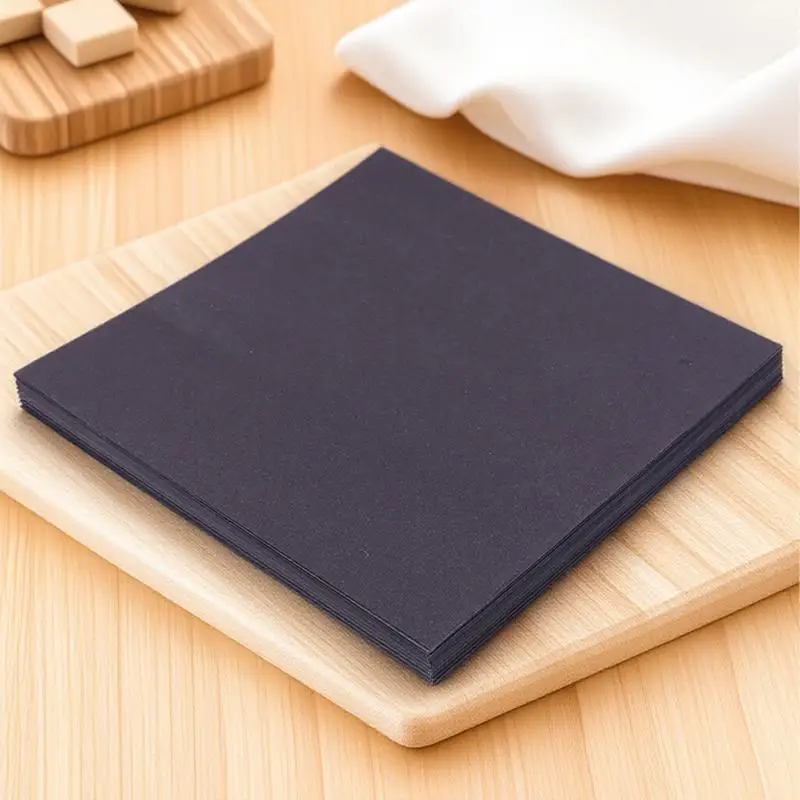 100Pcs Black Origami Paper Folding Sheets for DIY Handcraft Paper Crane Art Party Decorations Hand Craft Sheets - 6