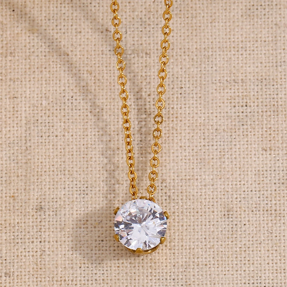 E.B.belle Crown Pendant Necklace detail view