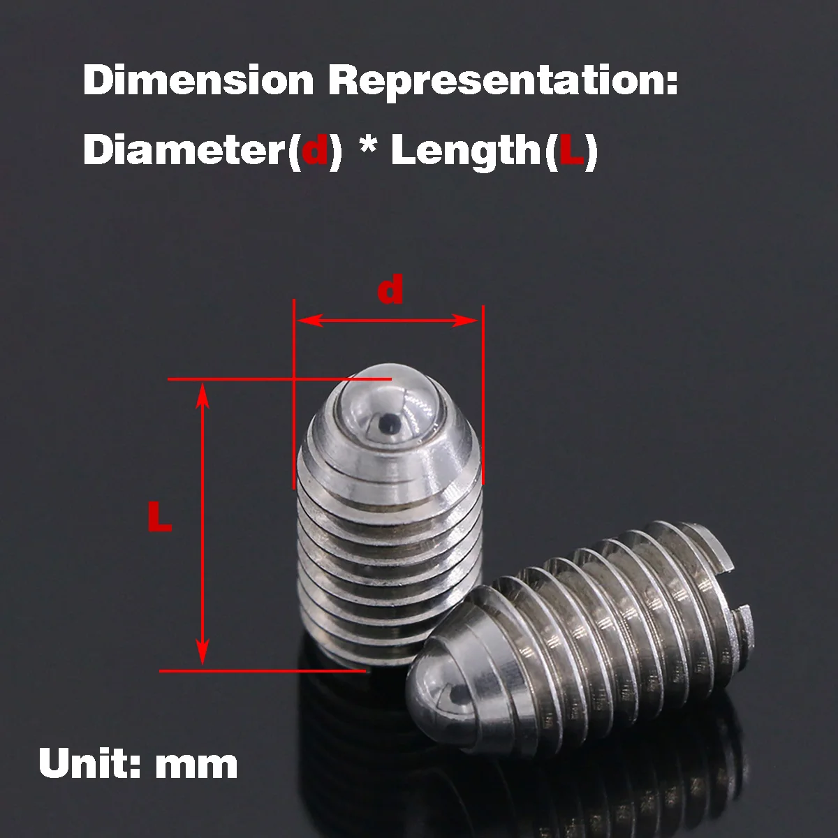 

304 волнистый шариковый винт из нержавеющей стали/позиционный шарик/пружинный шариковый Поршень с фиксирующей головкой/шлицевый винт