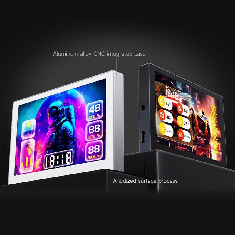 USB-C  ȭ, IPS ÷, PC ǻ CPU GPU HDD LCD CŸ , AIDA64 , 800x480, 1024x600, 7 ġ, 5 ġ