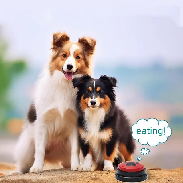 4/8/10pcs Dog Squeak Toys With Cute Claw Print Button Recordable Pet Communication Dog Toys Dog Talking Button Dog Accessories 4