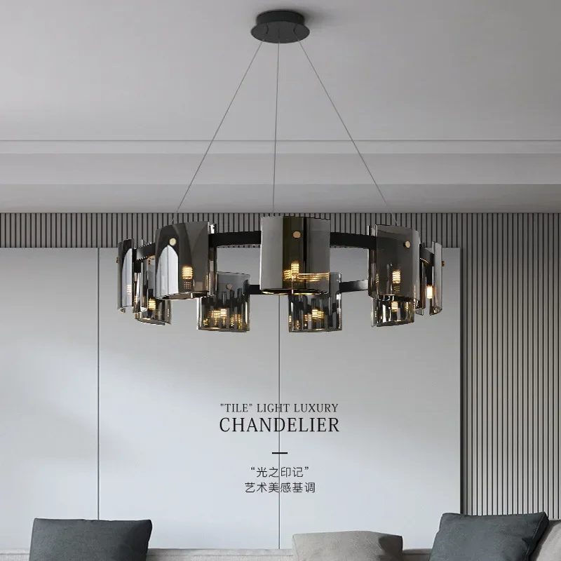 

Scandinavian Led Crystal Chandelier Gold Black for Bedroom Living Room Hall Pendant Lamp Home Decor Interior Lighting Fixture