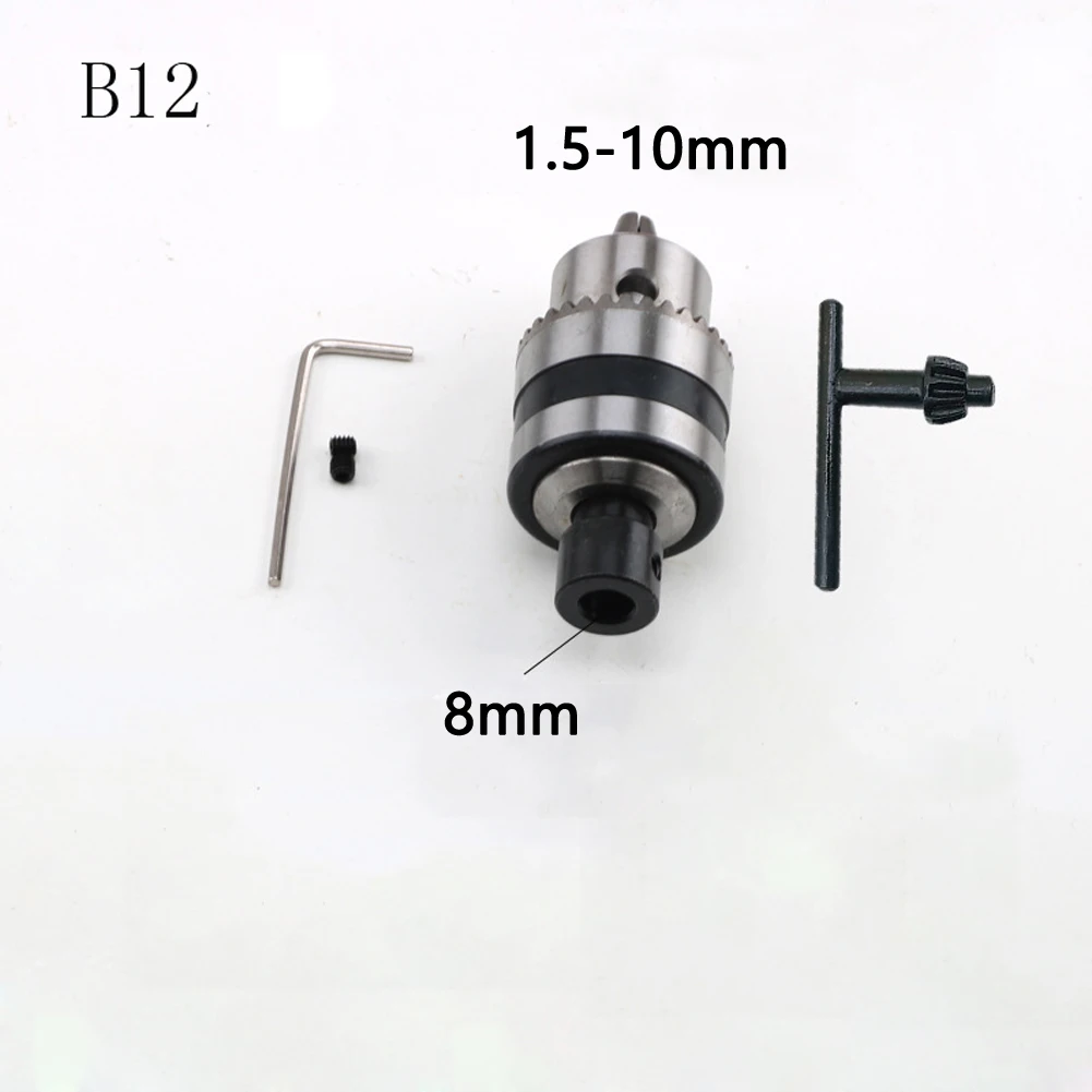 B12 Drill Chuck L T Spanner Connector With Wrench Clamping Range 1.5-10mm CNC Machine Convert Adapter For Milling Machine, Lathe