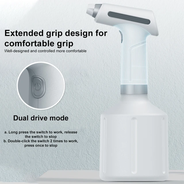 Elektromos Növényi Spray-Palack Usb Újratölthető Automatikus Öntözés Ködös Spray Palack Hordozható Kézi Kerti Permetező Szerszámok - Image 3