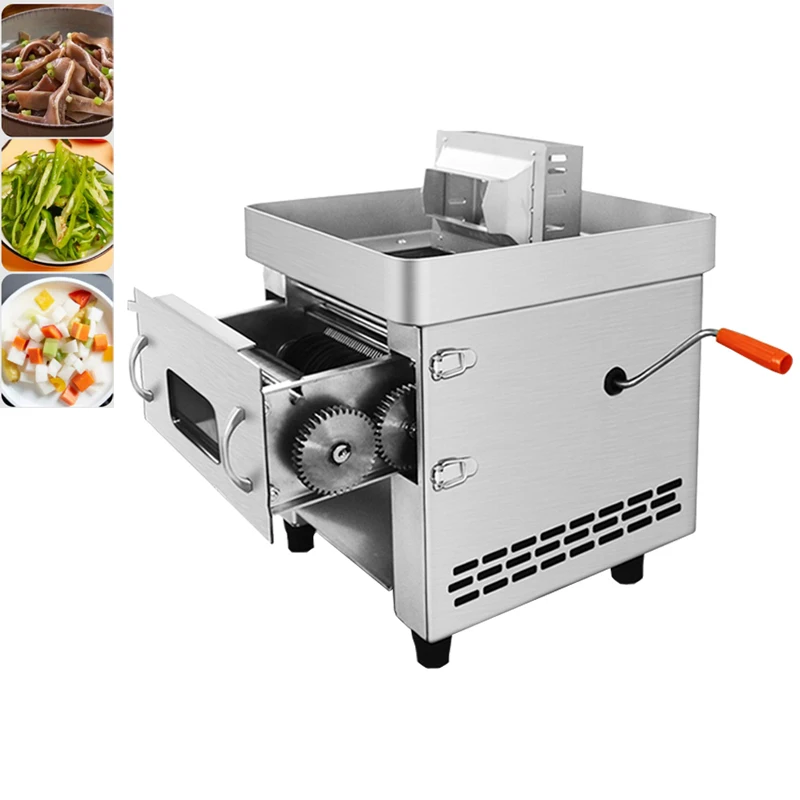 

Meat Cutting Machine Commercial Electric Manual Fish Beef Pork Meat Cutter Desktop Meat Slicer Dicing Machine 850W