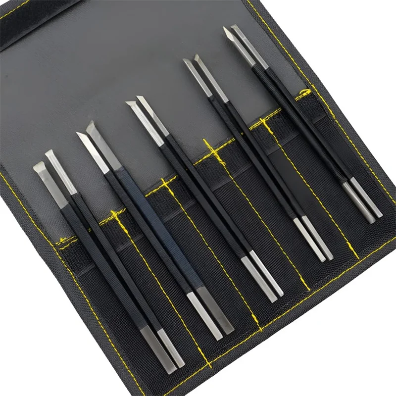 10Pcs High-carbon Steel Stone Carving Knife Seal Engraving Knife Sculpture Stone Chisel Wood Carving Tools Set