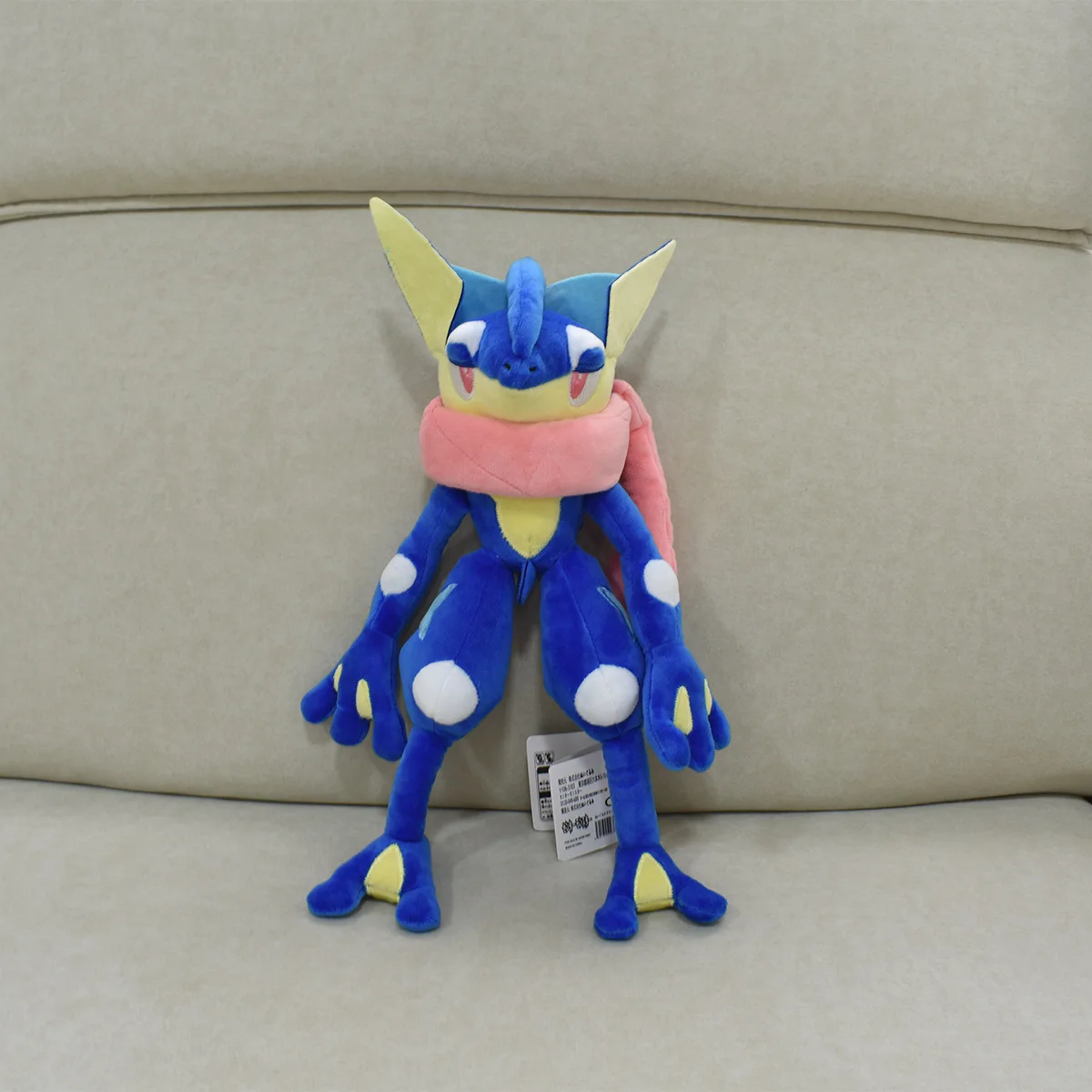 33Cm Kawaii Standing Greninja Toys Shiny Greninja Soft Animal Doll Kids Pokemon Collection Decor Ornament Gifts For Children