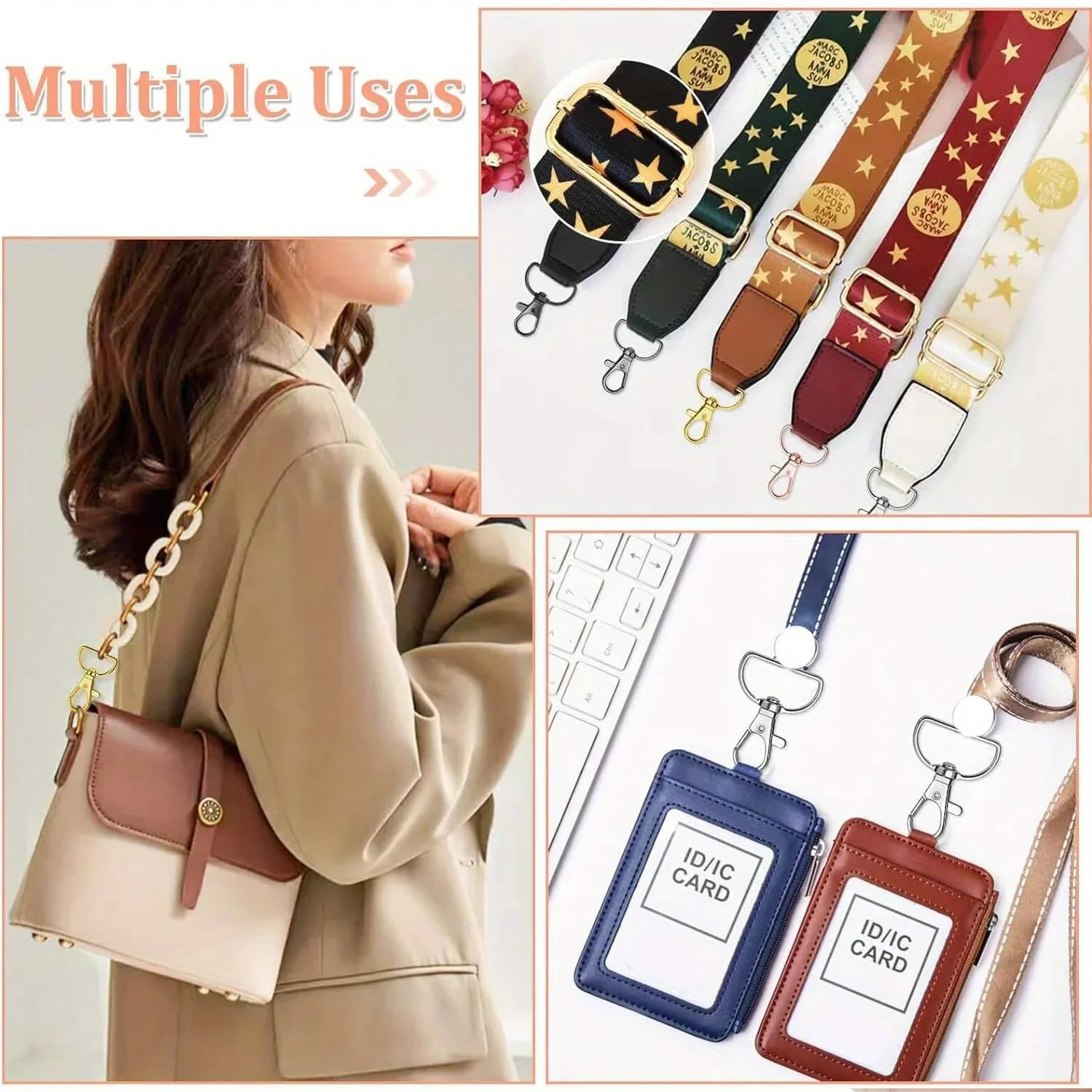 Swivel Clasp Lanyard Snap Hooks Keychain Clip Hook Metal Lobster Claw Clasps for Lanyard Key Rings Crafting Purse 10pcs metal lobster claw clasps