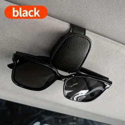 Car Sun Visor Glasses Holder - Convenient Clip for Secure Sunglasses Storage (Black)