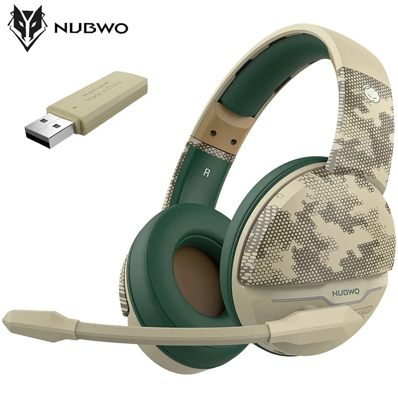 Беспроводная игровая гарнитура NUBWO Dual G08 с микрофоном для PS5, PS4, ПК, мобильного телефона, переключатель, беспроводные Bluetooth наушники 2,4 ГГц