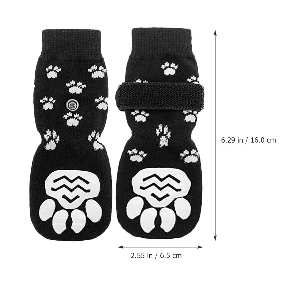

2 Pairs Paw Anti-slip Dog Socks Accessory Portable Cotton Washable Pet Adorable Replaceable Protectors Wear-resistant