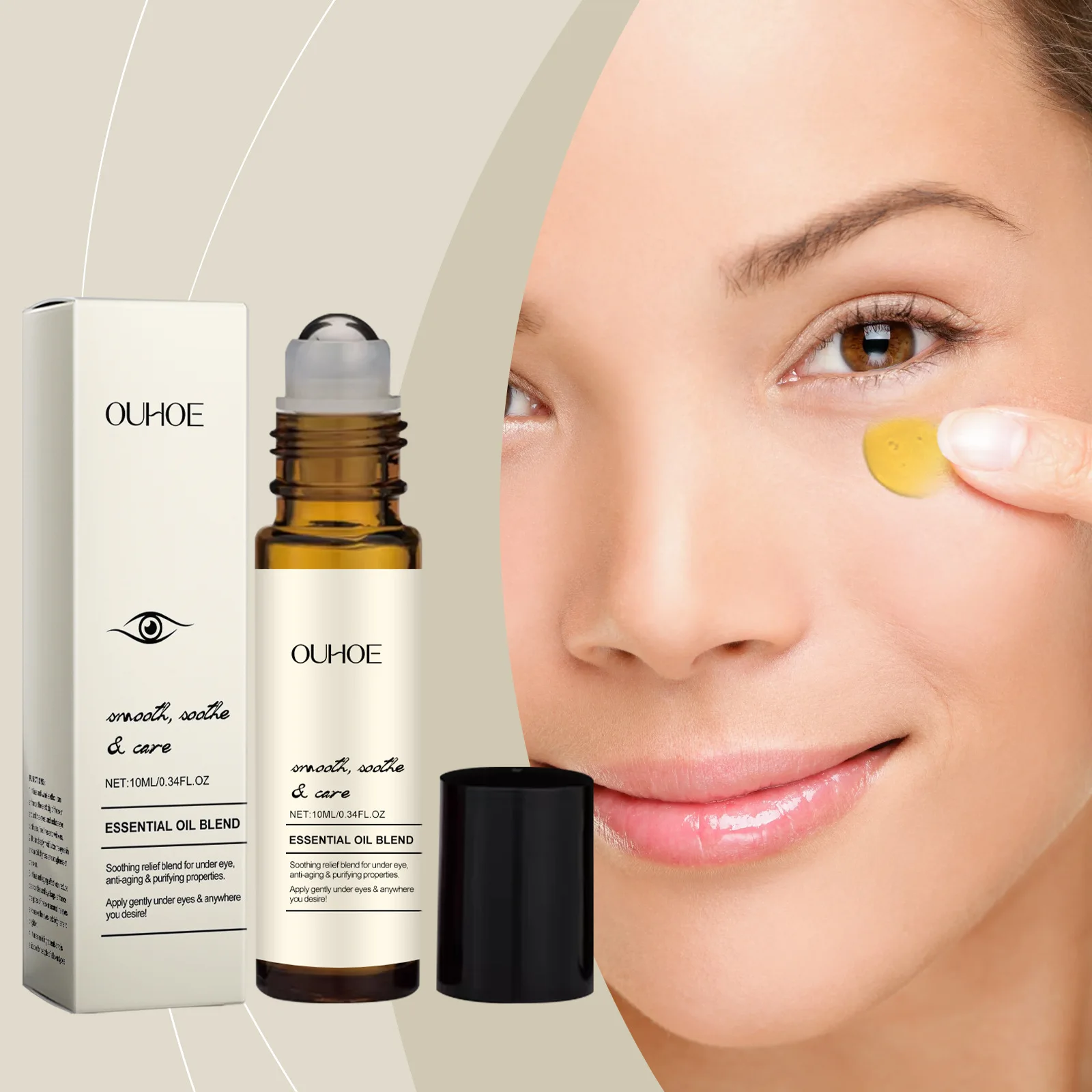 Firming Eye Roll-on Essential Oil Removal Dark Circles Wrinkle Lifting Repairing Eye Skin Moisturizing Hydrating Care 10ml