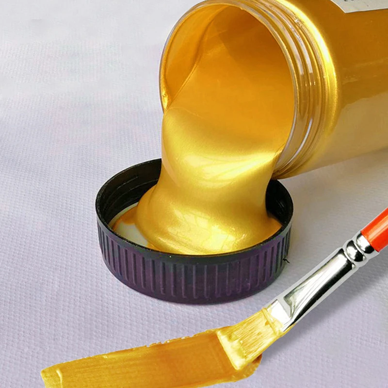 60/100ml Gold Metallic Acrylic Paint 1