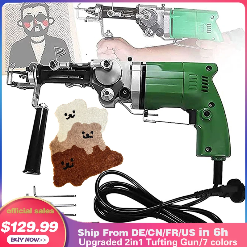 Electric Tufting Gun for Carpet Weaving and Flocking Machine, Fully  Enclosed Cut and Loop Pile, All Inclusive, 2 in 1 - AliExpress