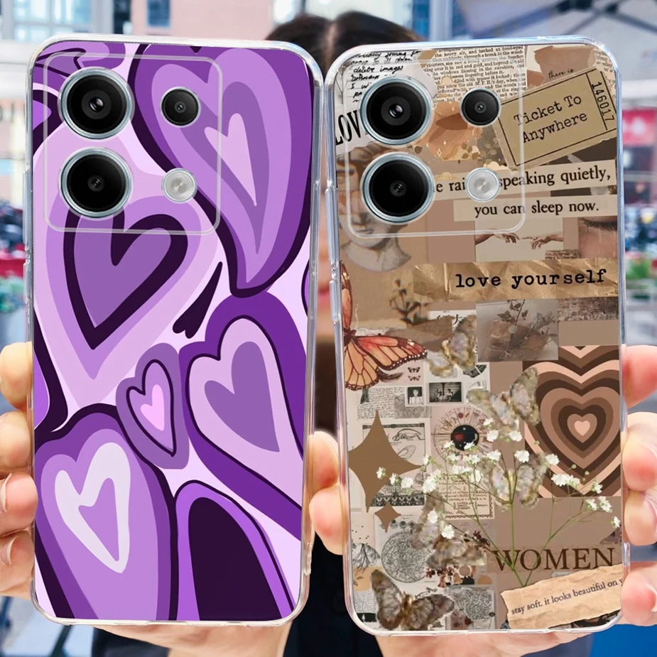 New Fashion Painted Clear Silicone Soft TPU Phone Case for Xiaomi Poco X6 Pro 5G