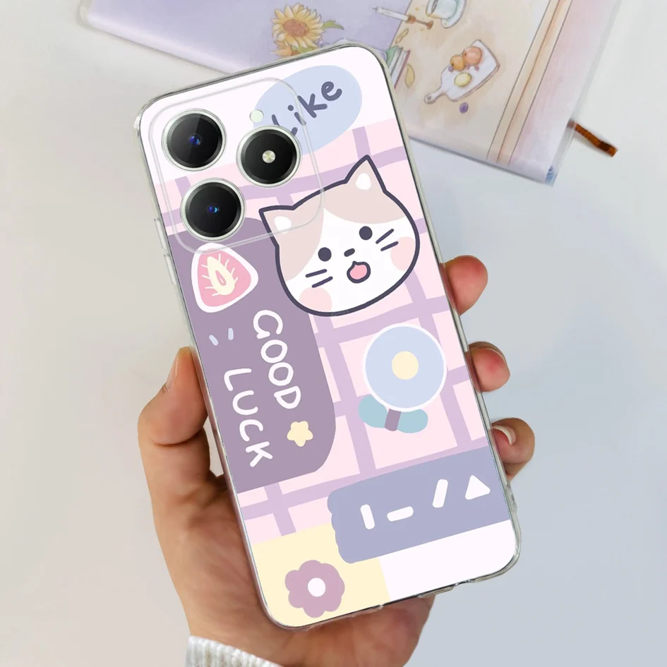 Elegant Floral Soft Silicone Clear Phone Case - Enhanced Protection and Style