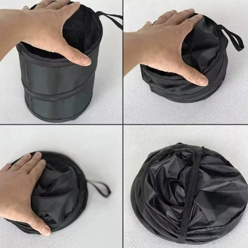 1Pc Car Trash Can car storage bag car trash can Portable Durable Foldable Hanging Car Storage Bucket Chair Back Oxford Cloth Storage Bag Universal Trash Can