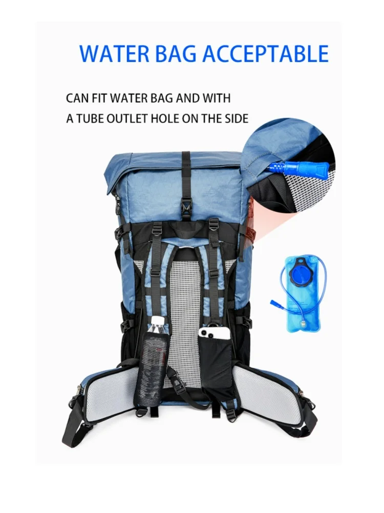 40L Outdoor Hiking Camping Backpack Large Capacity Water Resistant Laptop Daypack Multi-function Bag Climbing Travel Supplies - Image 6