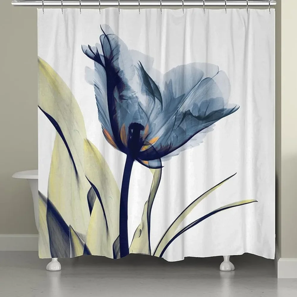 

Tulip Shower Curtain 71" X 74" Shower Curtains for Bathroom BlueFreight Free Products Household Merchandises Home Garden