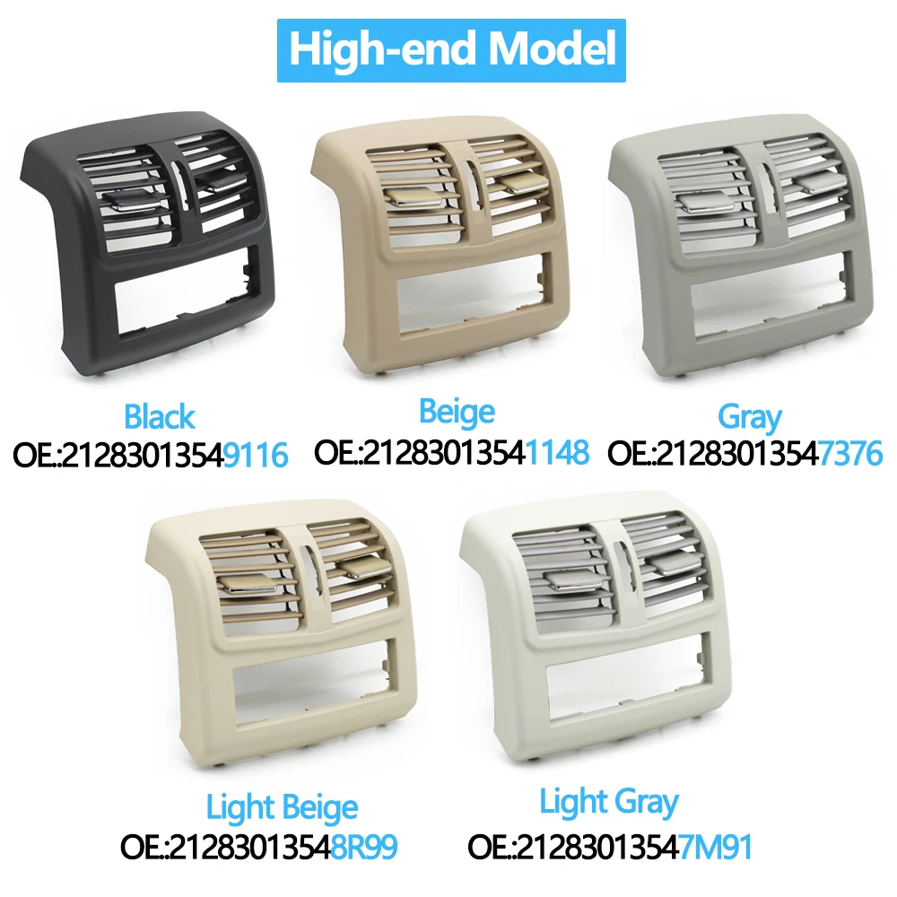 메르세데스 벤츠 W212 E 클래스 E200 E260 E280 E300 E320 E350 E400용 모델 B 후방 에어컨 AC 벤트 그릴 외부 커버