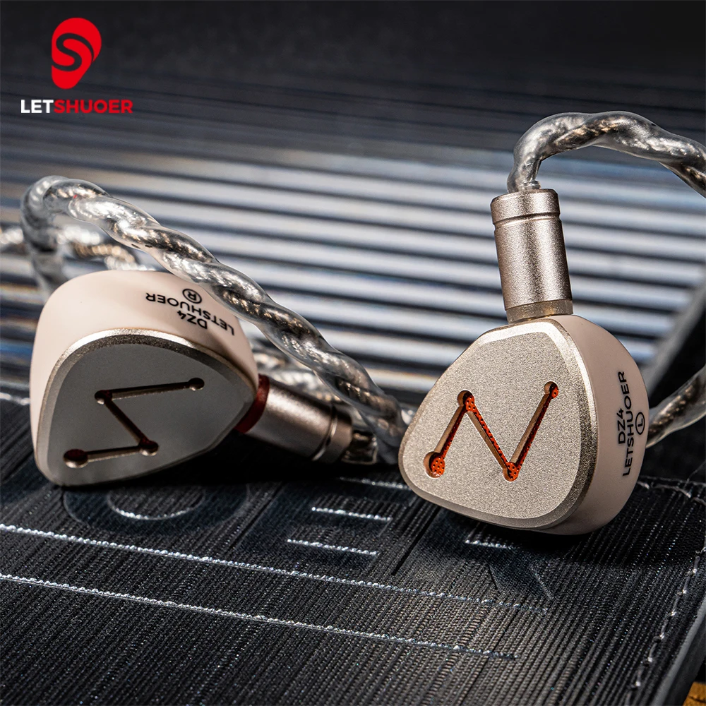 LETSHUOER DZ4 3DD+1PR in Ear Wired Headphone Drivers Single