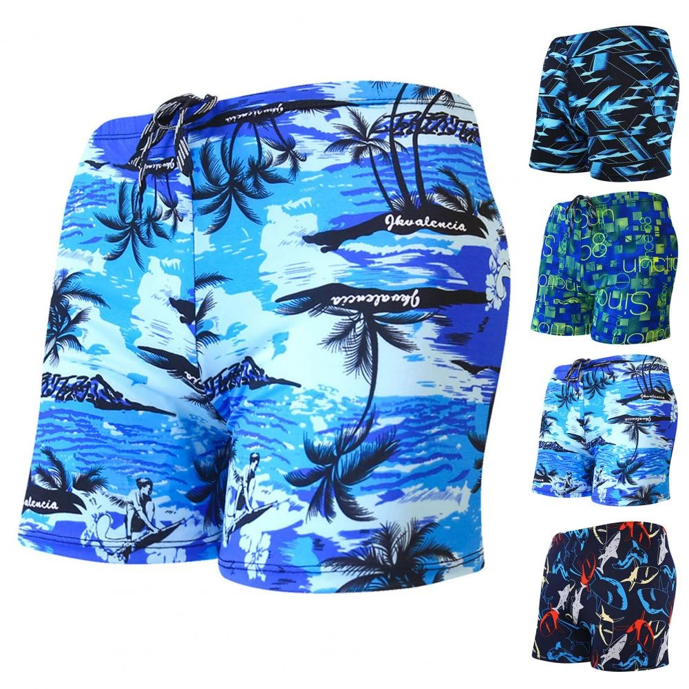 

Men’ Summer Swimming Trunks Eye-catching Trunks Great High Elasticity Trunks Slim Fit Mid Waist Quick Dry Swimming Shorts
