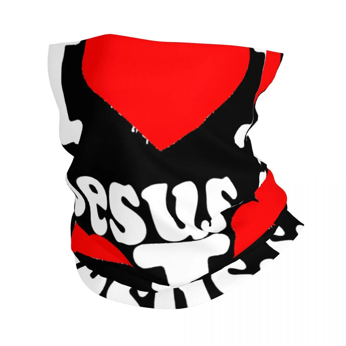 

I Love Jesus Logo Neck Gaiter Printed Unisex Face Mask Scarf Warm Headband Hiking Windproof