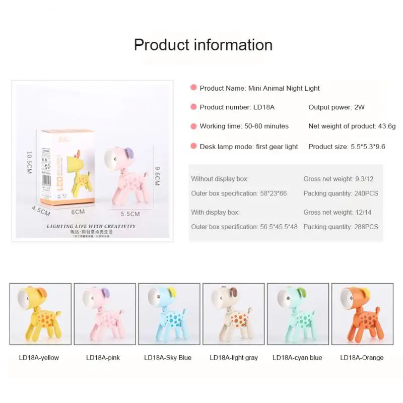 재미있는 접이식 램프, 어린이 방에 딱 맞는 창의적인 LED 야간 조명, 매력적인 침실 장식