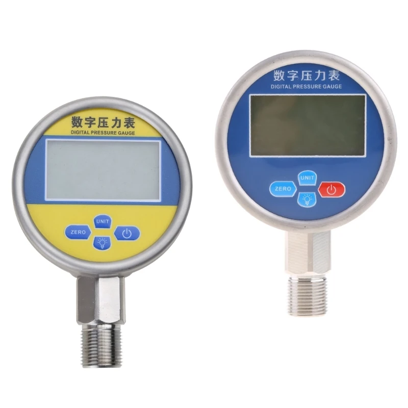 

Professional Pressure Gauge with 4 ButtonsLCD Display Lower Mount Pressure Gauge Dropship