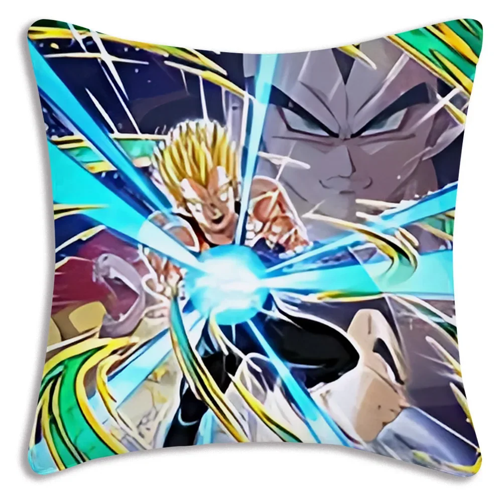 Japanese Anime Dragon Ball Serie Pillow Covers Cartoon Sofa Decorative Home Double-sided Printing Short Plush Cute Cushion Cover 6