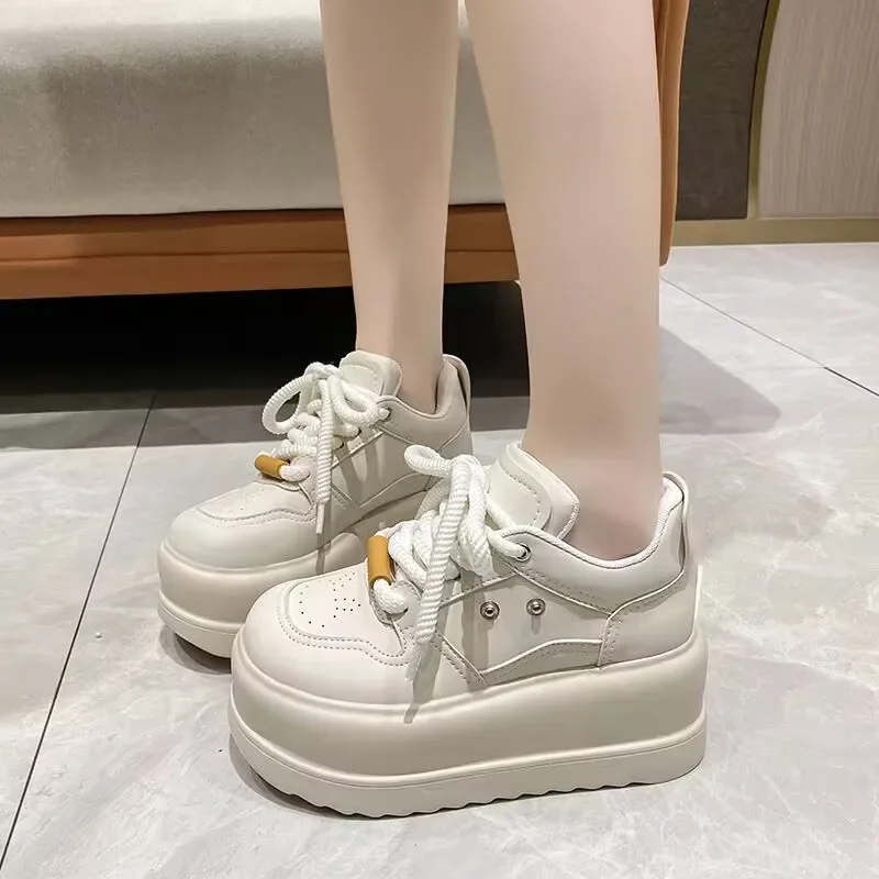 Spring Fashion Chunky Sneakers Women Breathable Mesh Casual Shoes Woman Thick Bottom Sports Platform Shoes Zapatillas De Deporte