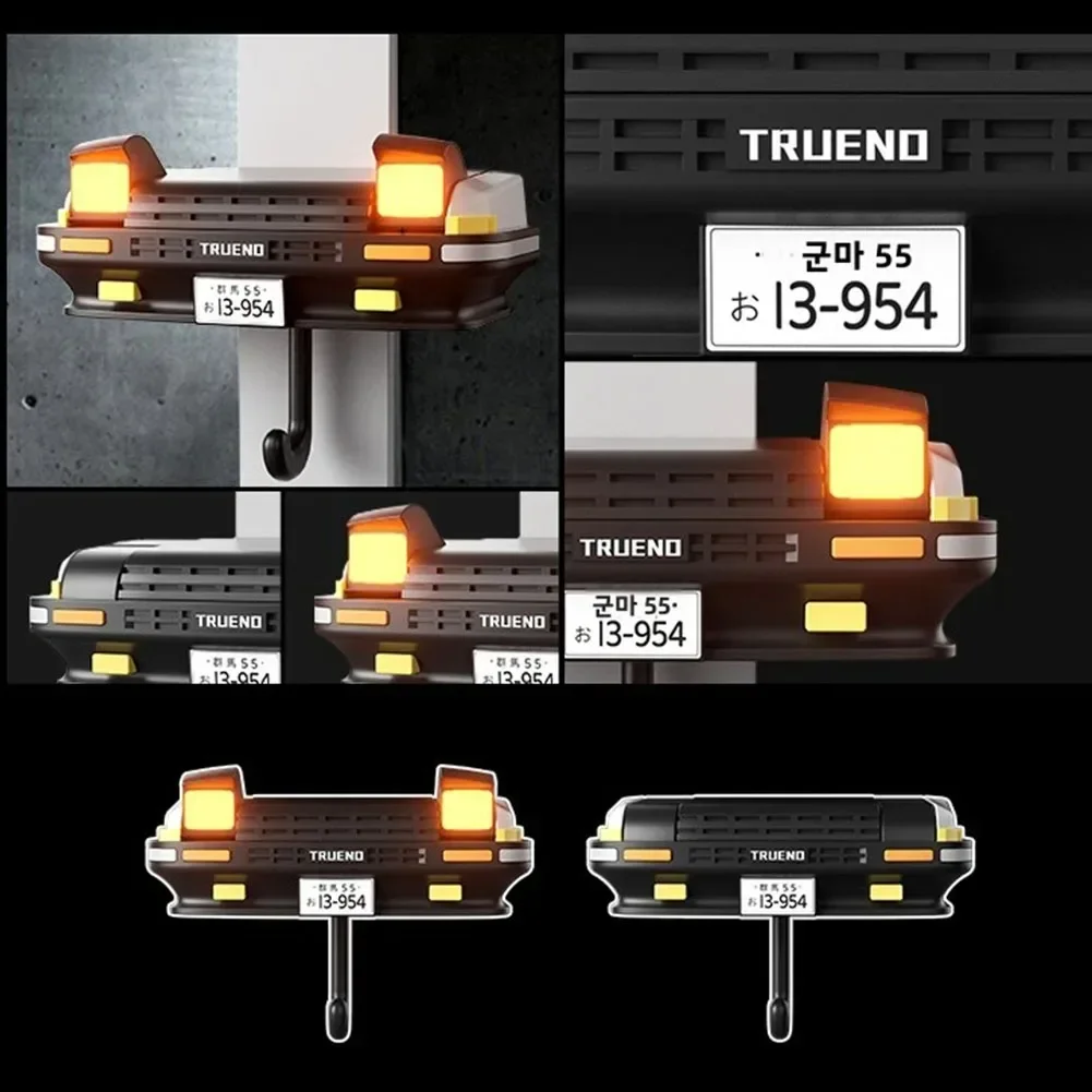 Rack for Keys Holder Wall Using Creative Gadgets AE86 Creative Decoration Supplies Cartoon Car Turning on Headlight Key Holder 5