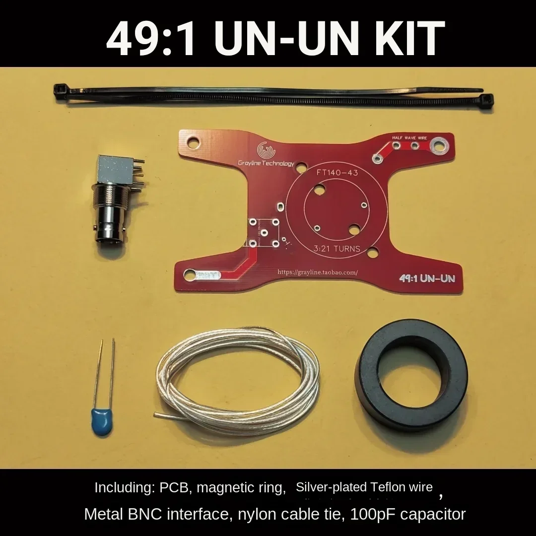 Nvarcher DIY 미니 휴대용 단파 엔드 피드 안테나 Barron FT140-43 자기 링 50W 4 밴드 EFHW