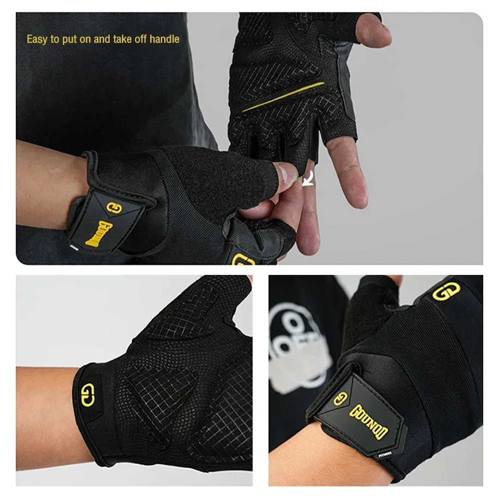 Professional Half Finger Gym Fitness Gloves Breathable Non-Slip Grip Shock Absorption for Men Women Outdoor Cycling Gloves 5