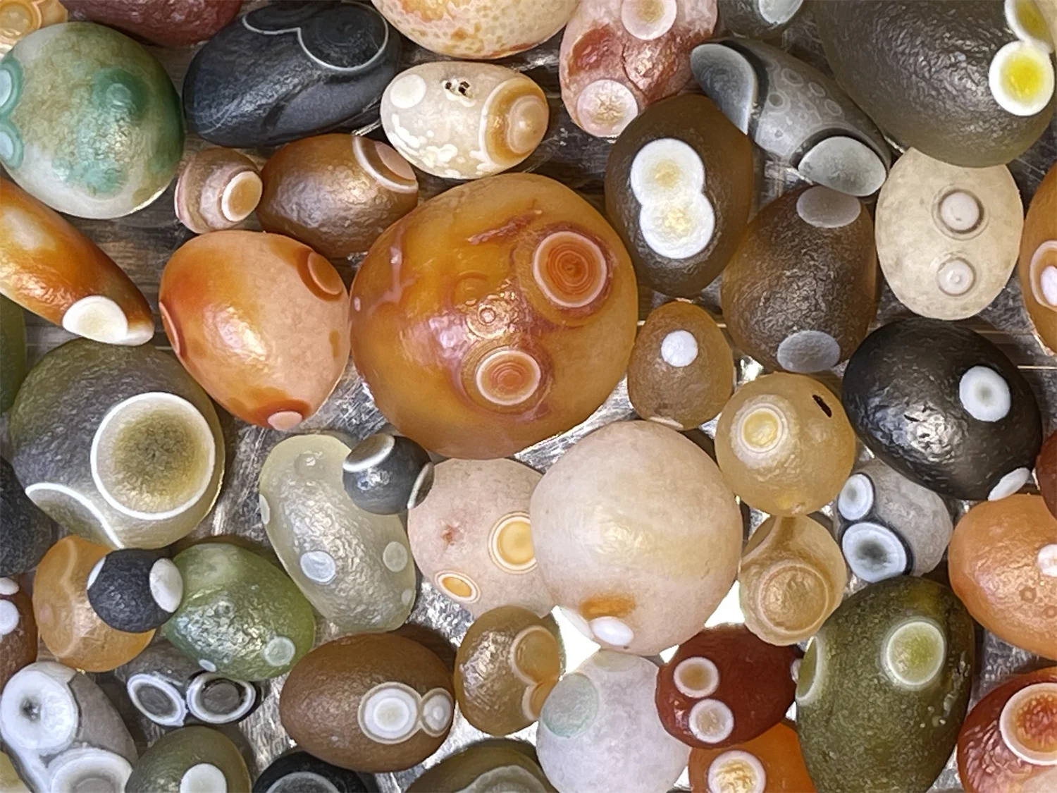0.5kg/lot Gobi Agate Wisdom Sky Eye Beads Rare special Miraculous strong energy amulet Collectibles Non-porous Limited edition