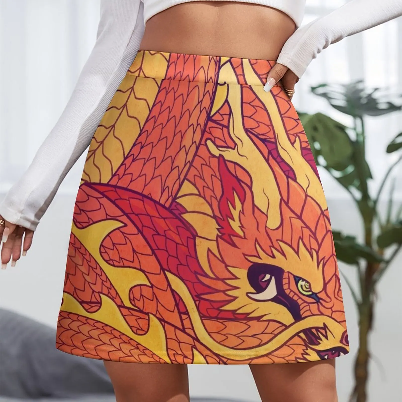 Coiled Dragon Mini Skirt Women's clothing korean summer clothes women's summer clothing 2024 Women's skirts