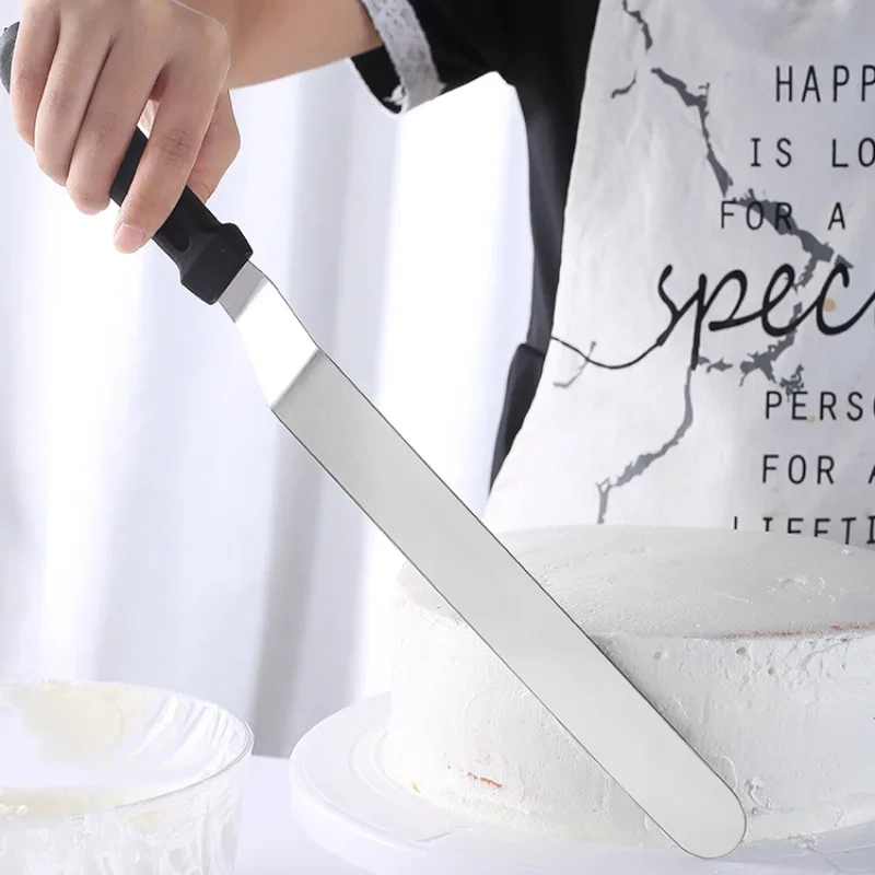 Description Picture 3 of itemStainless Steel Butter Spatula DIY Cake Making Tool Butter Spatula Stirring Spatula Kissing Knife Baking Tool Products