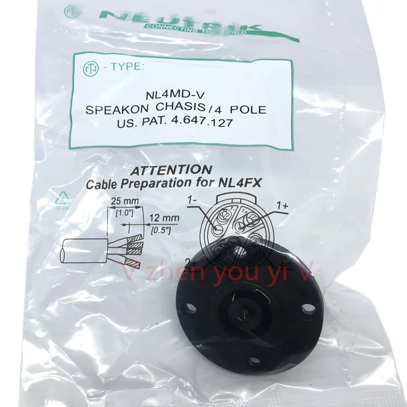 Neutrik 브랜드 NL4MPR NL4MD-V Speakon 커넥터 용 60pcs neutrik 용 4 극 플러그 남성 오디오 커넥터 용 유형 nl4fx 4fc 소켓