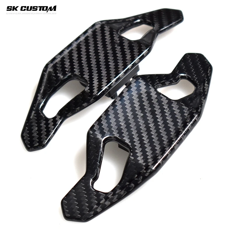 SK 커스텀 아우디 카본 파이버 스티어링 휠 시프트 패드 교체 설치 A3A4S5 RS3 B8 A6 TT R8 개조 시프트 패드