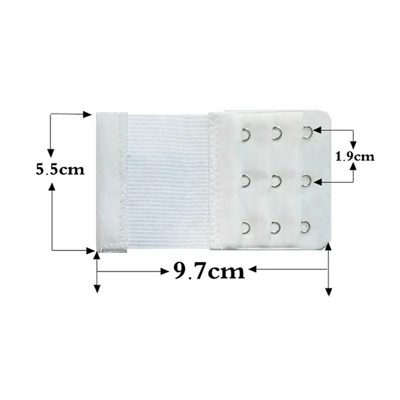 Acquista 1PC reggiseno elastico con fibbia allungata estensione reggiseno con fibbia estensori cinturino 3 ganci 3 file intimo donna lingerie in Italia a partire da 1.42