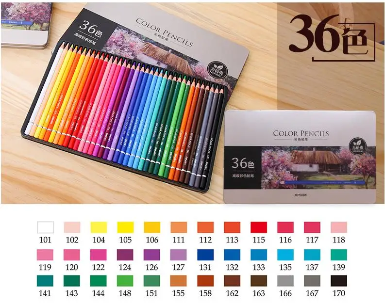 48 Color Pencil 36 Color Student Graffiti Secret Garden Filled Castle Oil  Color Lead - Wooden Colored Pencils - AliExpress
