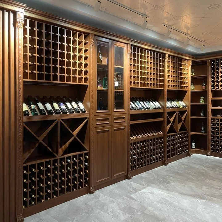 Planet Factory High End Luxury Wood Big House Bar Storage Wine Rack Cabinet