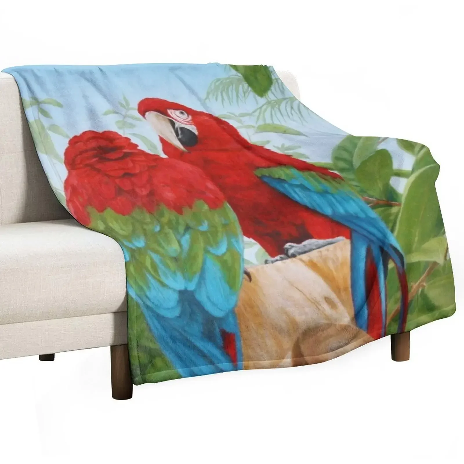 

green winged macaws Throw Blanket Baby Luxury Throw Blankets