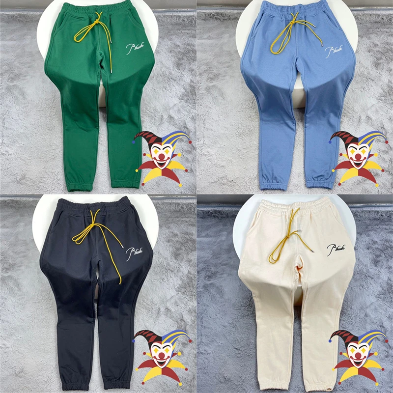 

Rhude Sweatpants Men Women 1:1 Drawstring Joggers Logo Embroidered RHUDE Casual Pants High Street Loose
