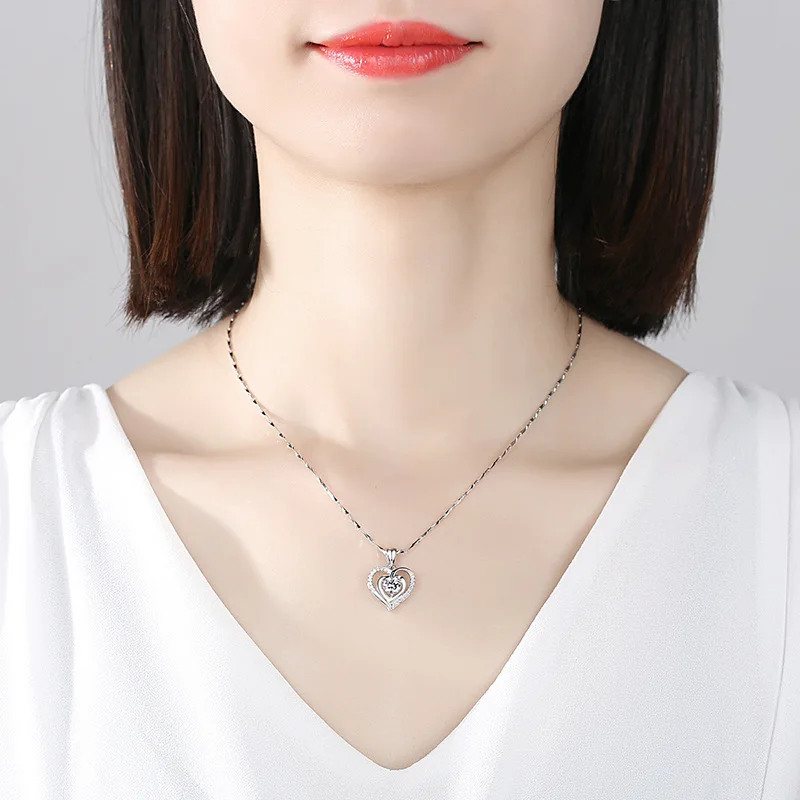 925 Sterling Silber 18k Vergoldete Halskette mit Einzelnem Funkelndem Zirkon Schlüsselbein-Kette für Damen Hochzeit Silberschmuck – Detail 6
