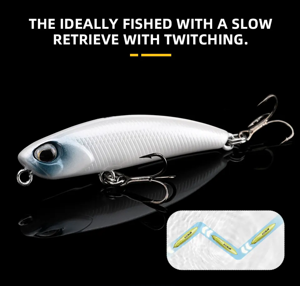 BLUX LURKER 48 Angelköder Sinking Pencil Heavy Stick 48 mm 6,3 g Salzwasser Lipless Minnow Wobbler Hartplastik Ködergerät – Detail 5