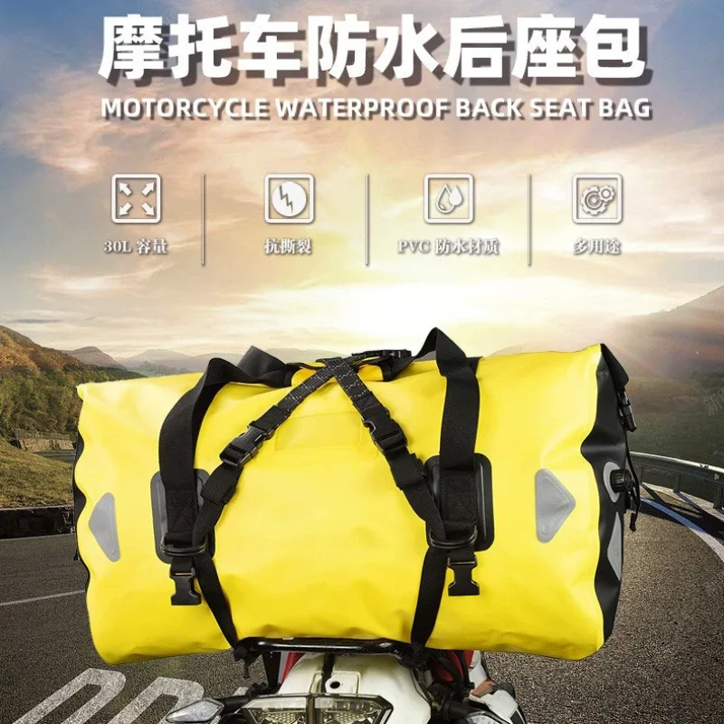 

Motorcycle Rear Seat Bag Large Capacity Rain-proof Motorcycle Riding Bag Universal Saddle Tail Bag Pannier Bag